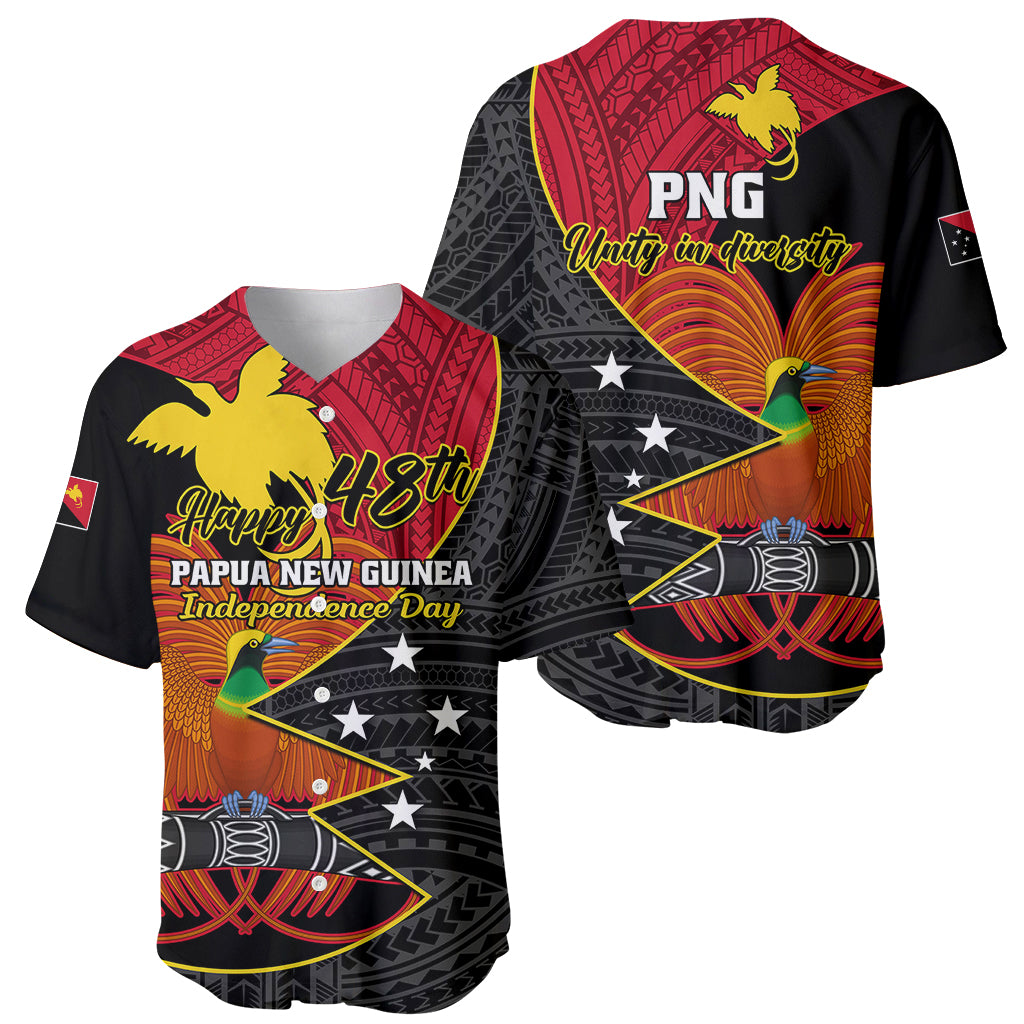 Papua New Guinea Independence Day Baseball Jersey Happy PNG 48th Anniversary - Wonder Print Shop