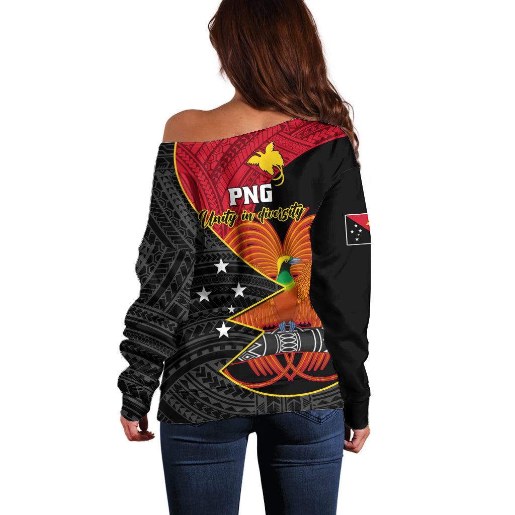 Papua New Guinea Independence Day Off Shoulder Sweater Happy PNG 48th Anniversary - Wonder Print Shop