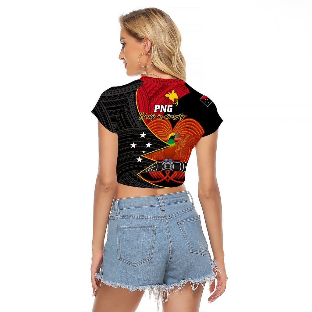 Papua New Guinea Independence Day Raglan Cropped T Shirt Happy PNG 48th Anniversary - Wonder Print Shop