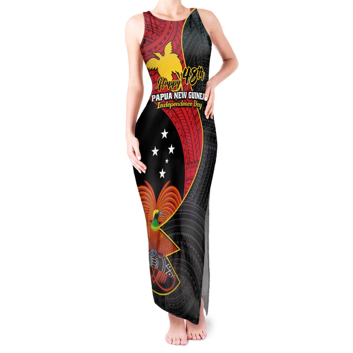 Papua New Guinea Independence Day Tank Maxi Dress Happy PNG 48th Anniversary - Wonder Print Shop