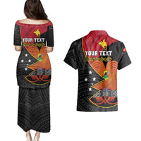Personalised Papua New Guinea Independence Day Couples Matching Puletasi Dress and Hawaiian Shirt Happy PNG 48th Anniversary - Wonder Print Shop