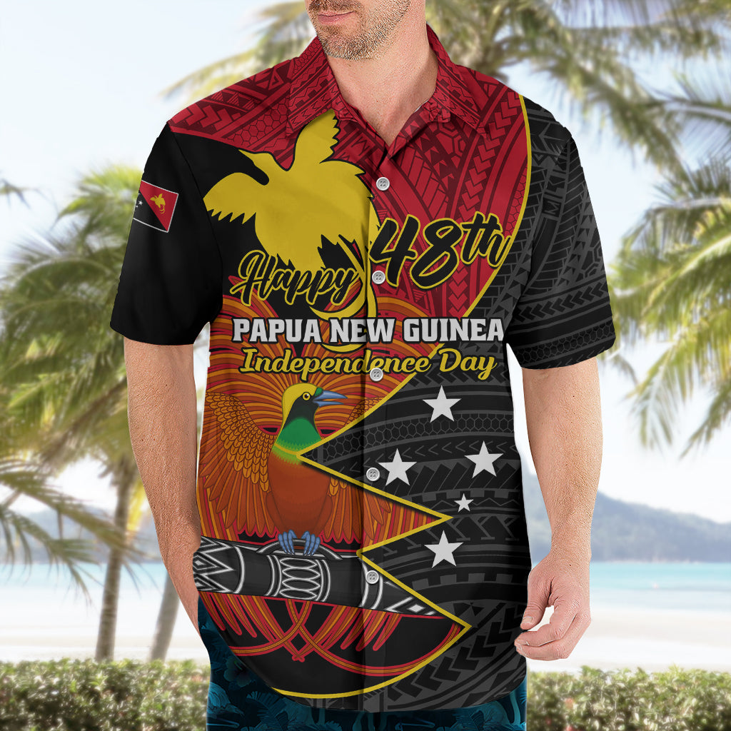 Personalised Papua New Guinea Independence Day Hawaiian Shirt Happy PNG 48th Anniversary - Wonder Print Shop