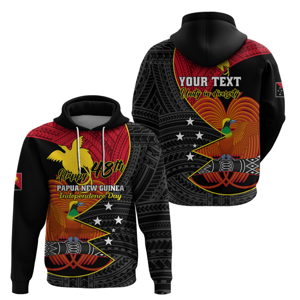Personalised Papua New Guinea Independence Day Hoodie Happy PNG 48th Anniversary - Wonder Print Shop
