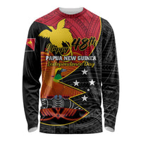 Personalised Papua New Guinea Independence Day Long Sleeve Shirt Happy PNG 48th Anniversary LT01
