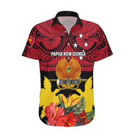 Papua New Guinea Hawaiian Shirt Bird Of Paradise Mix Polynesian Pattern - Wonder Print Shop