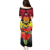 Papua New Guinea Puletasi Bird Of Paradise Mix Polynesian Pattern - Wonder Print Shop