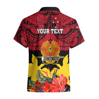Personalised Papua New Guinea Hawaiian Shirt Bird Of Paradise Mix Polynesian Pattern - Wonder Print Shop