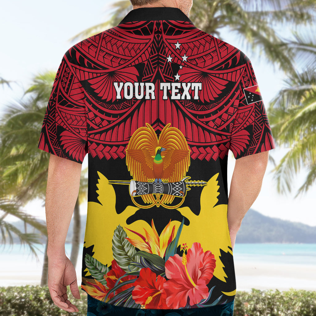 Personalised Papua New Guinea Hawaiian Shirt Bird Of Paradise Mix Polynesian Pattern - Wonder Print Shop