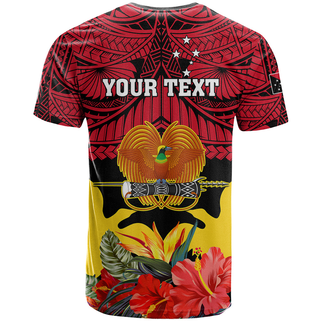 Personalised Papua New Guinea T Shirt Bird Of Paradise Mix Polynesian Pattern - Wonder Print Shop