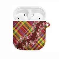 Happy Jounen Kweyol AirPods Case Madras Pattern Roses Stylized