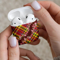 Happy Jounen Kweyol AirPods Case Madras Pattern Roses Stylized