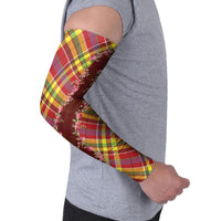 Happy Jounen Kweyol Arm Sleeves Madras Pattern Roses Stylized