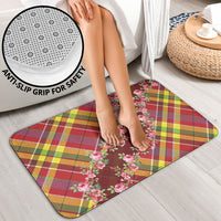 Happy Jounen Kweyol Bathroom Set Madras Pattern Roses Stylized