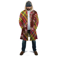 Happy Jounen Kweyol Cloak Madras Pattern Roses Stylized