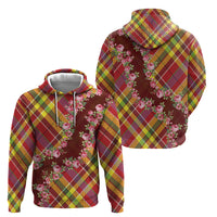 Happy Jounen Kweyol Hoodie Madras Pattern Roses Stylized