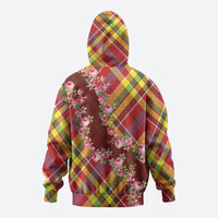 Happy Jounen Kweyol Hoodie Madras Pattern Roses Stylized