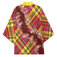 Happy Jounen Kweyol Kimono Madras Pattern Roses Stylized