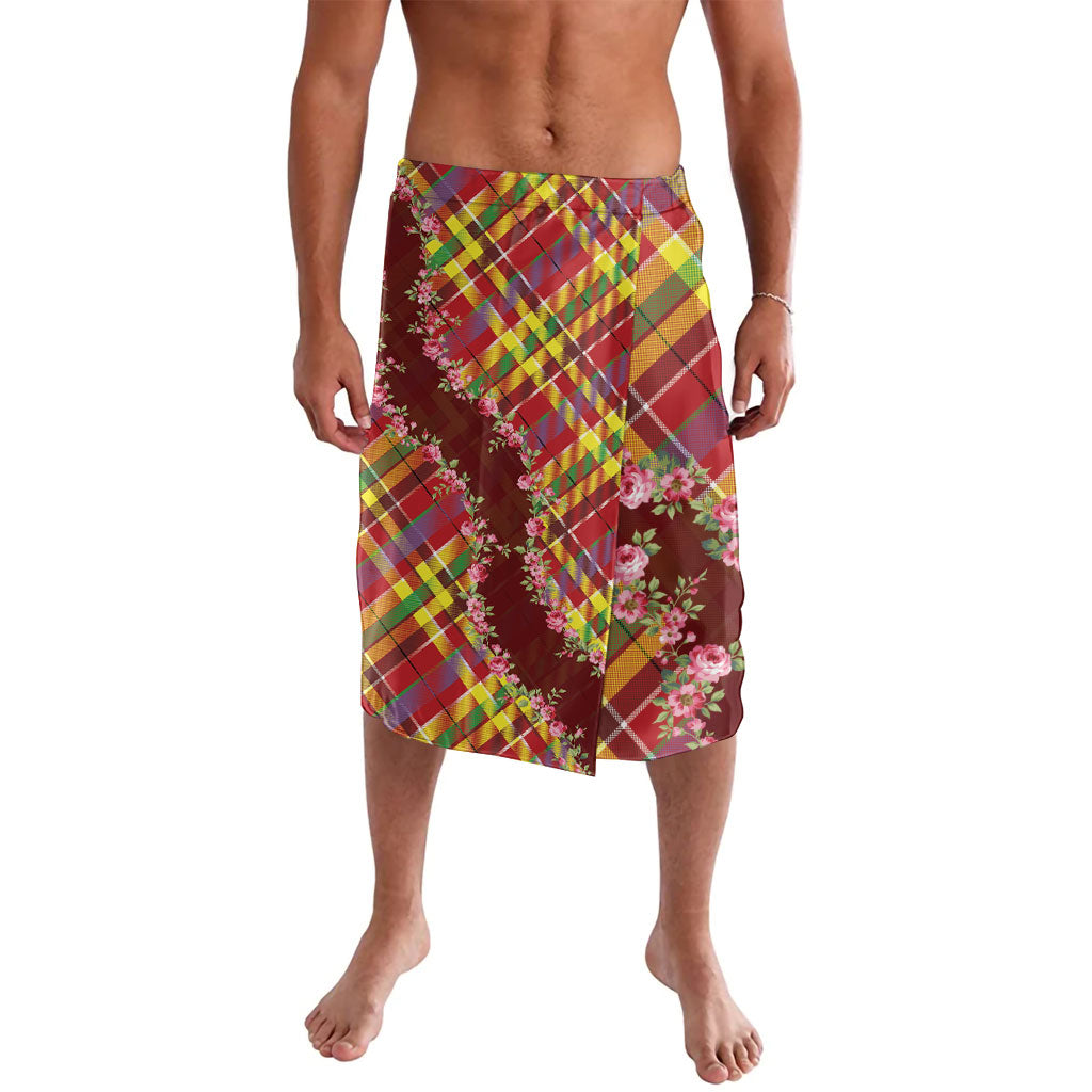 Happy Jounen Kweyol Lavalava Madras Pattern Roses Stylized