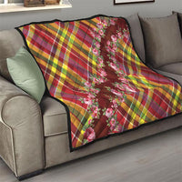 Happy Jounen Kweyol Quilt Madras Pattern Roses Stylized