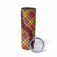 Happy Jounen Kweyol Skinny Tumbler Madras Pattern Roses Stylized