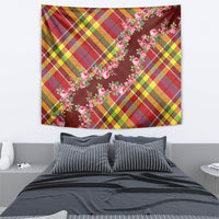 Happy Jounen Kweyol Tapestry Madras Pattern Roses Stylized
