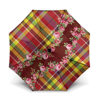 Happy Jounen Kweyol Umbrella Madras Pattern Roses Stylized