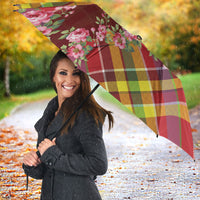 Happy Jounen Kweyol Umbrella Madras Pattern Roses Stylized