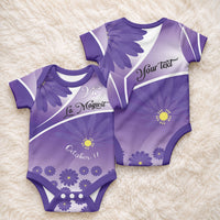 Personalised Saint Lucia La Magewit Baby Onesie La Marguerite Flower
