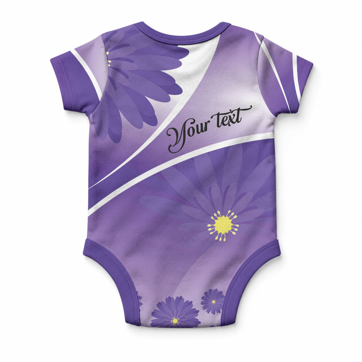 Personalised Saint Lucia La Magewit Baby Onesie La Marguerite Flower