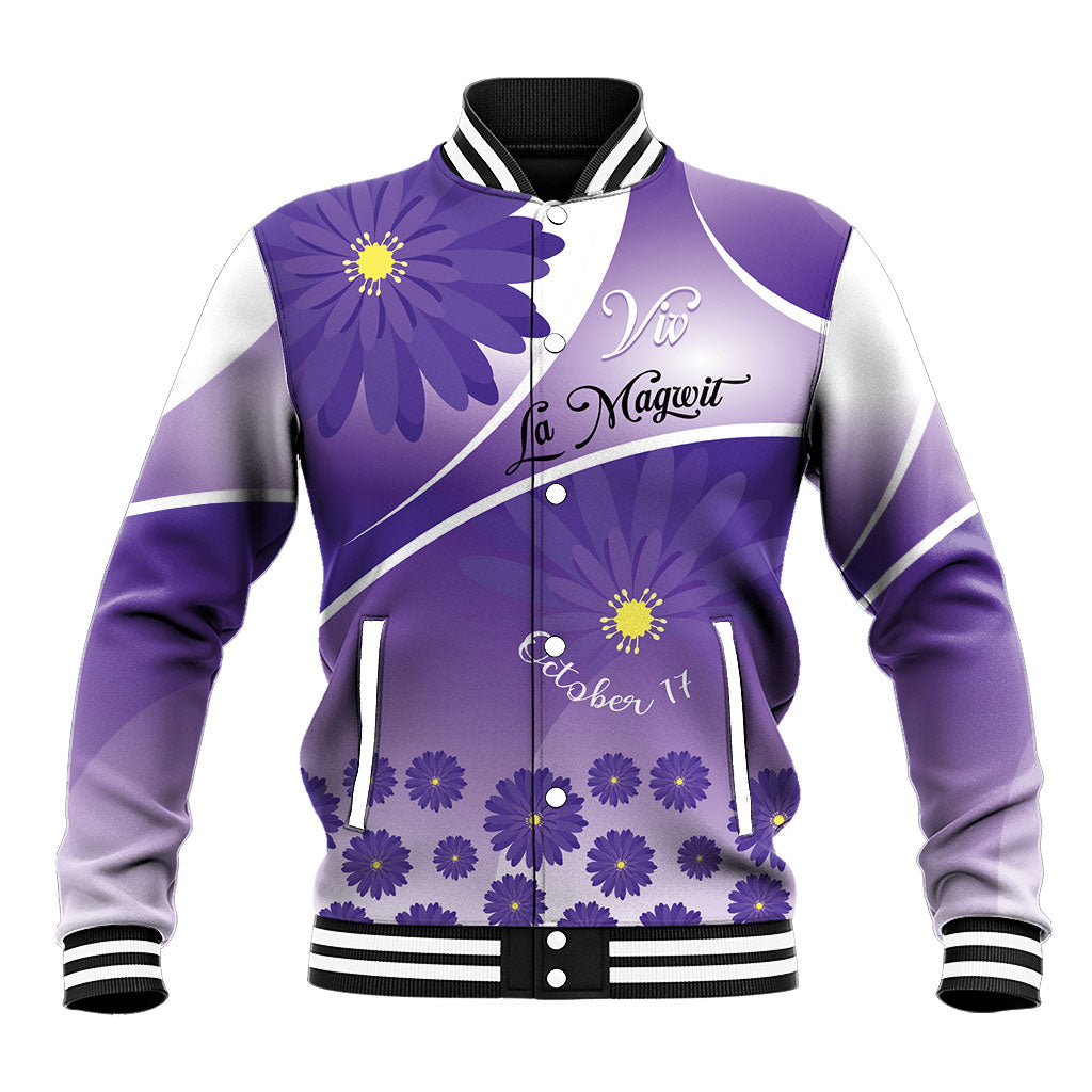 Personalised Saint Lucia La Magewit Baseball Jacket La Marguerite Flower