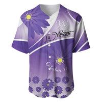 Personalised Saint Lucia La Magewit Baseball Jersey La Marguerite Flower