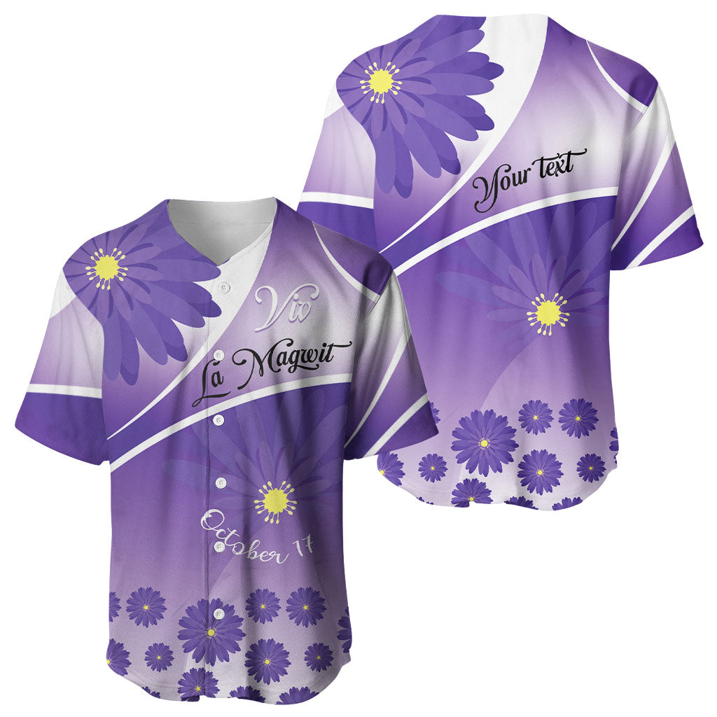 Personalised Saint Lucia La Magewit Baseball Jersey La Marguerite Flower