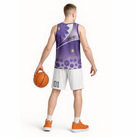 Personalised Saint Lucia La Magewit Basketball Jersey La Marguerite Flower
