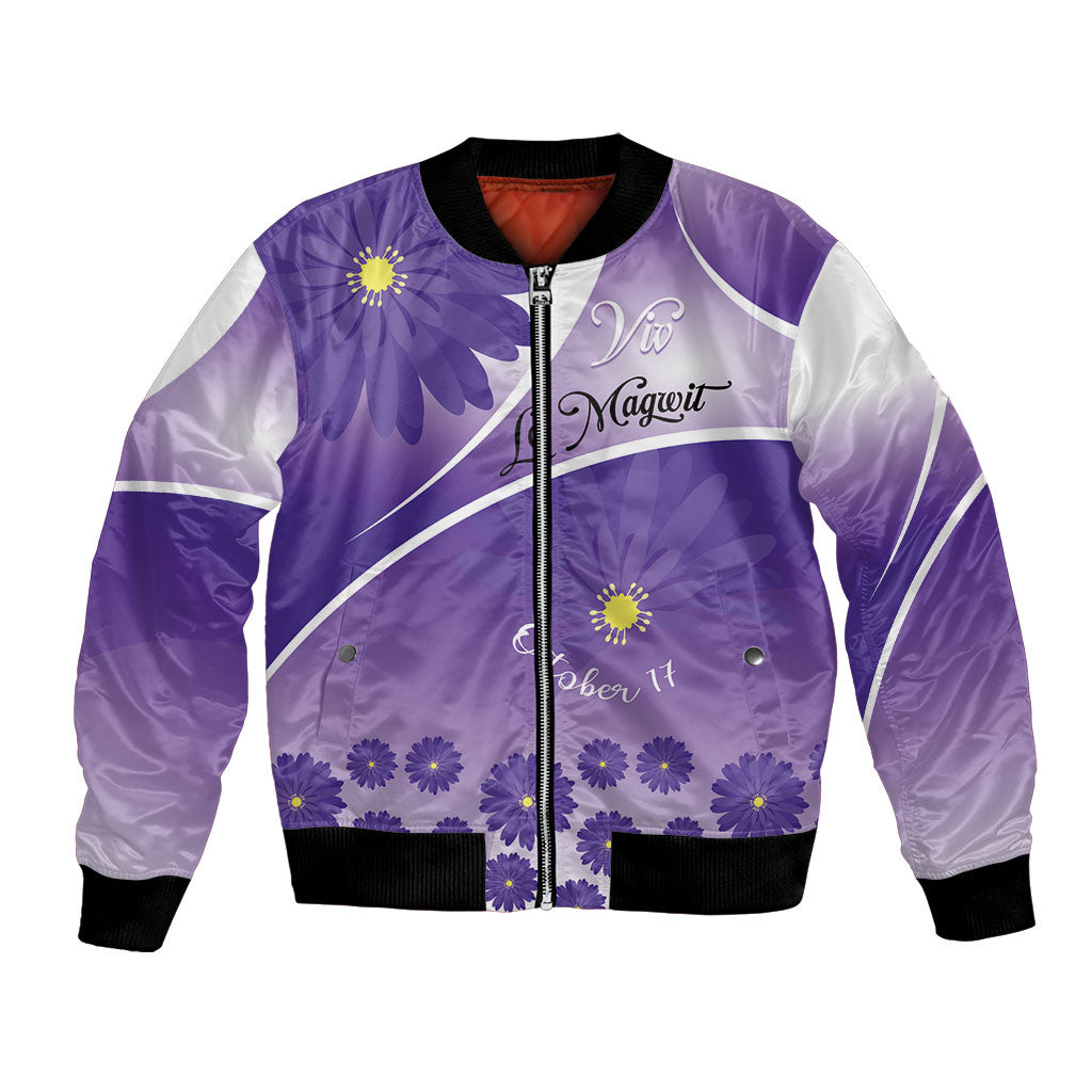 Personalised Saint Lucia La Magewit Bomber Jacket La Marguerite Flower
