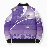 Personalised Saint Lucia La Magewit Bomber Puffer Jacket La Marguerite Flower