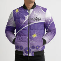 Personalised Saint Lucia La Magewit Bomber Puffer Jacket La Marguerite Flower