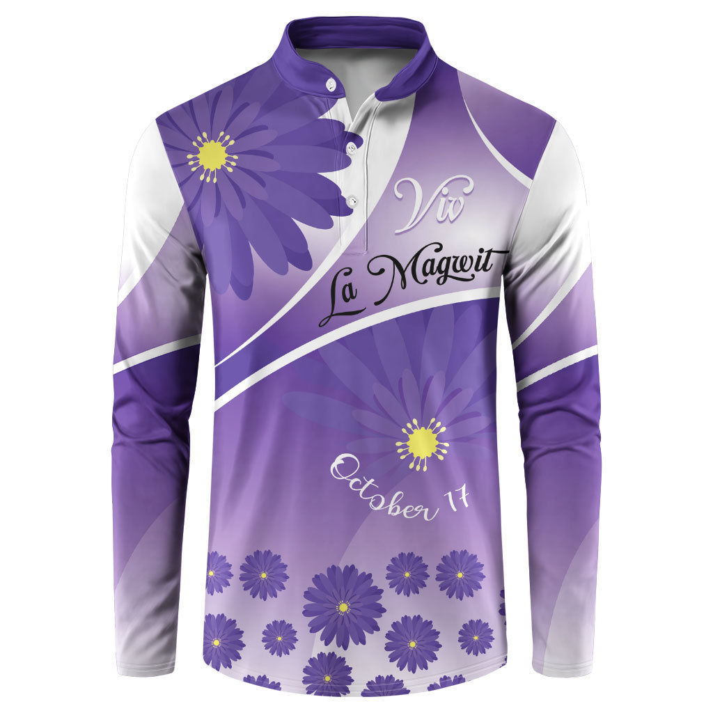 Personalised Saint Lucia La Magewit Button Sweatshirt La Marguerite Flower