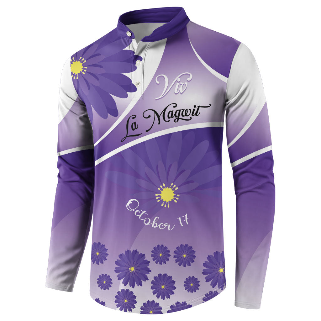Personalised Saint Lucia La Magewit Button Sweatshirt La Marguerite Flower