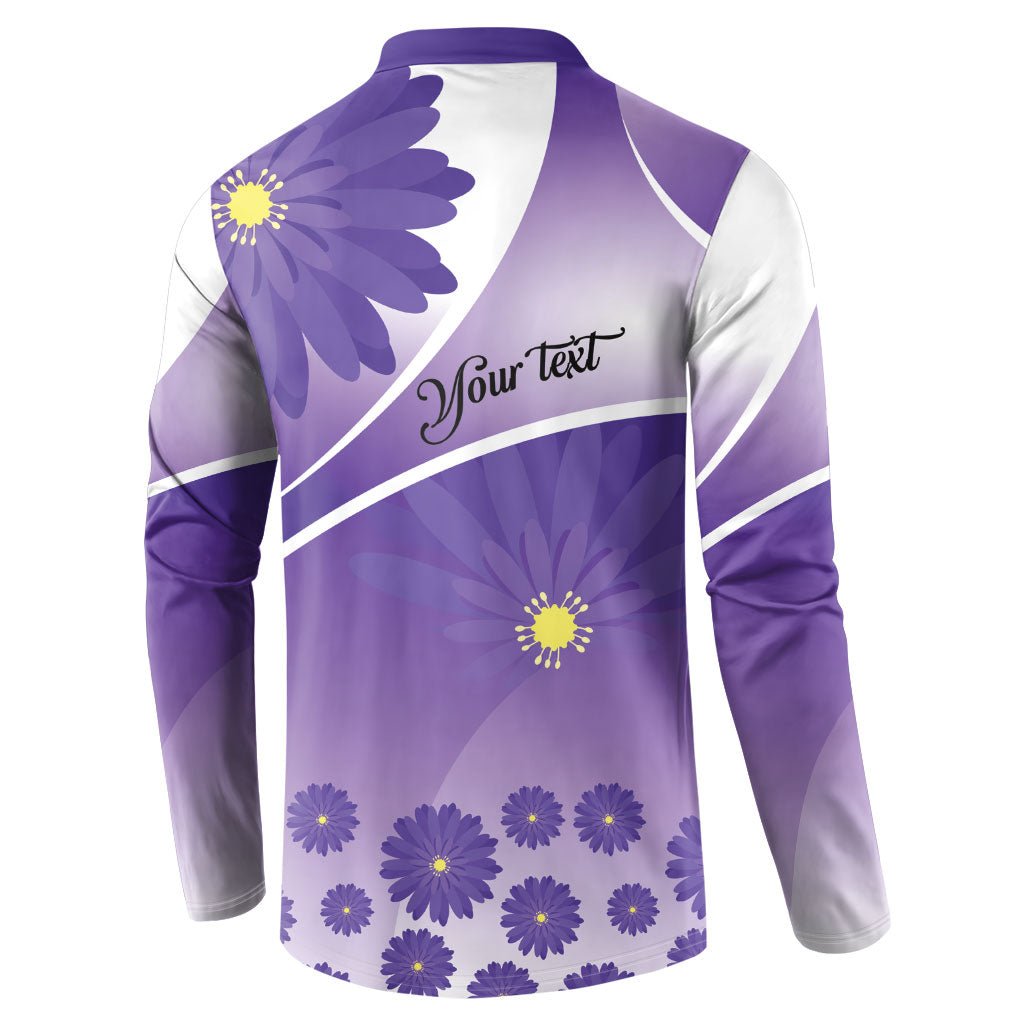 Personalised Saint Lucia La Magewit Button Sweatshirt La Marguerite Flower