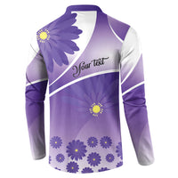 Personalised Saint Lucia La Magewit Button Sweatshirt La Marguerite Flower