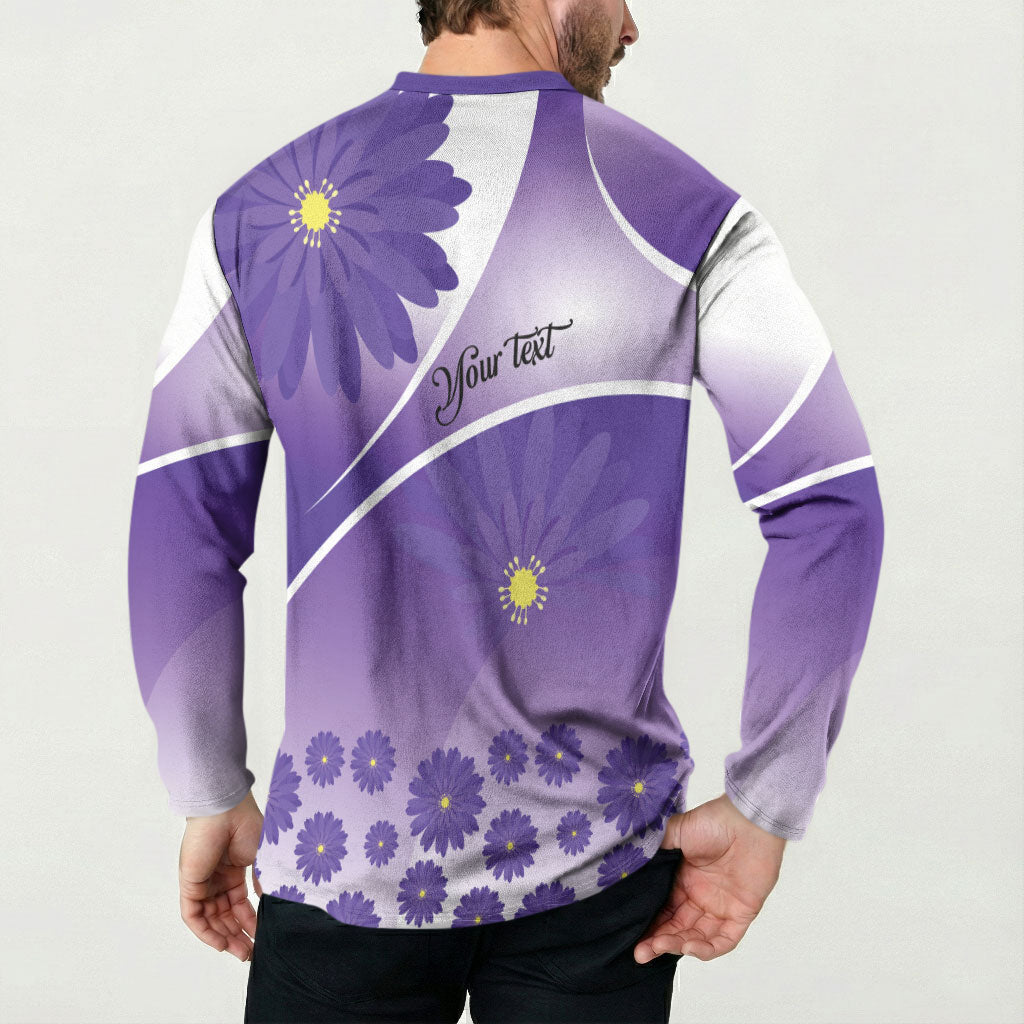 Personalised Saint Lucia La Magewit Button Sweatshirt La Marguerite Flower