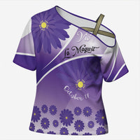 Personalised Saint Lucia La Magewit Cross Shoulder Shirt La Marguerite Flower