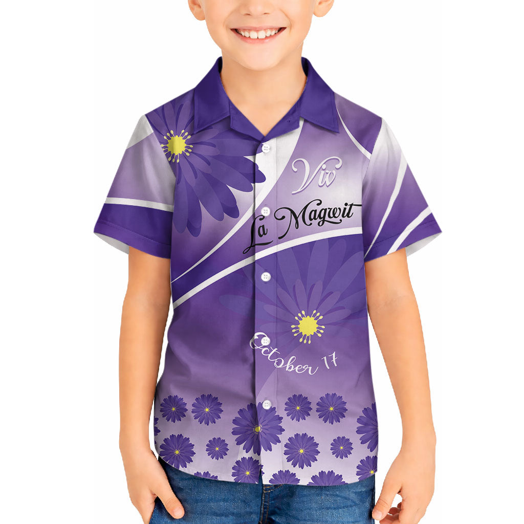 Personalised Saint Lucia La Magewit Hawaiian Shirt La Marguerite Flower