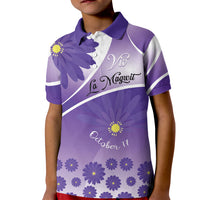 Personalised Saint Lucia La Magewit Kid Polo Shirt La Marguerite Flower