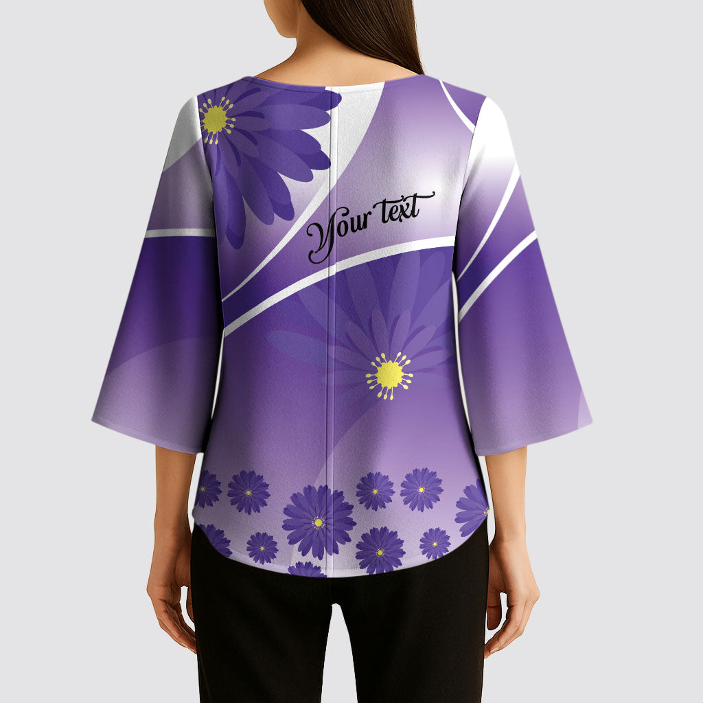 Personalised Saint Lucia La Magewit Kimono Sleeve Blouse La Marguerite Flower