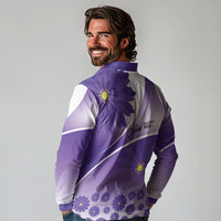Personalised Saint Lucia La Magewit Long Sleeve Polo Shirt La Marguerite Flower