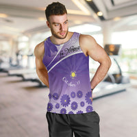 Personalised Saint Lucia La Magewit Men Tank Top La Marguerite Flower