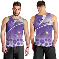 Personalised Saint Lucia La Magewit Men Tank Top La Marguerite Flower