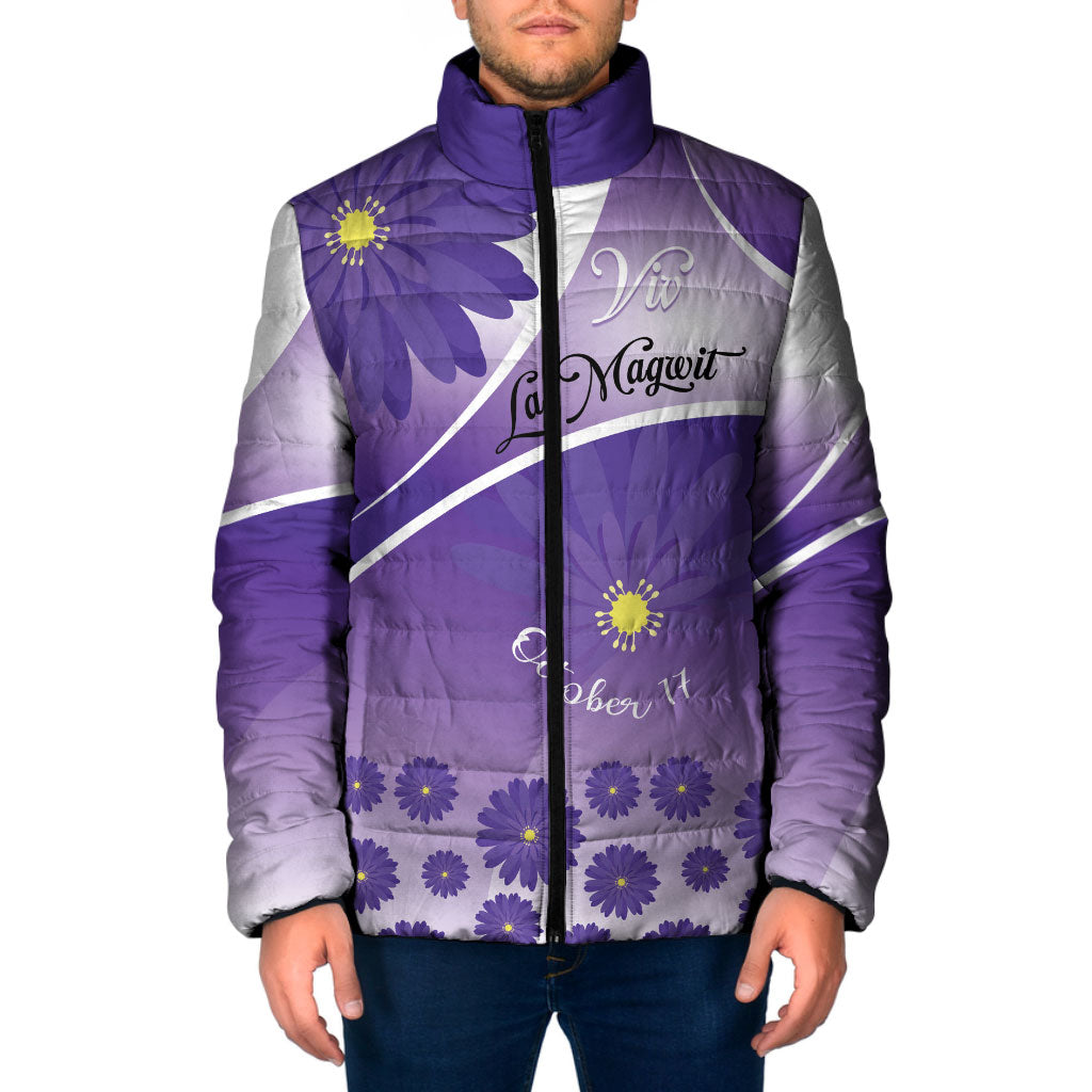 Personalised Saint Lucia La Magewit Padded Jacket La Marguerite Flower