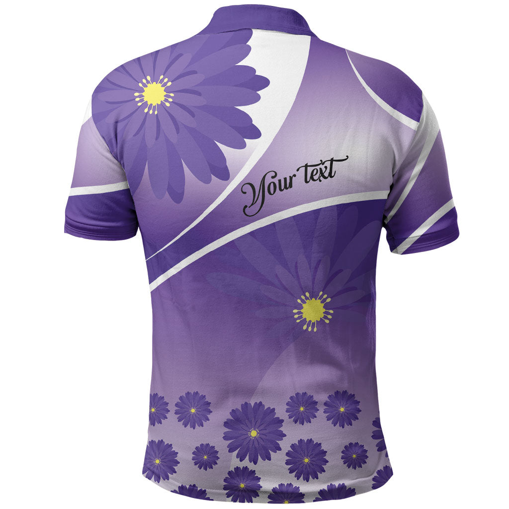 Personalised Saint Lucia La Magewit Polo Shirt La Marguerite Flower